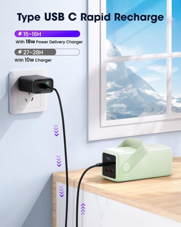 Portable Charger Power Bank 70000mAh, 22.5W Fast Charging USB C Battery Pack, 3 Outputs, LED Display & LED Light, External Huge Capacity Battery Bank for iPhone, Samsung, iPad, Camping, Fishing - Image 6