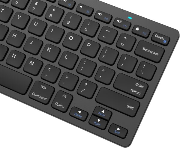 Arteck Ultra-Slim Keyboard Compatible with iPad 10.2-inch/iPad Air/iPad 9.7-inch/iPad Pro/iPad Mini, iPhone and Other Bluetooth Enabled Devices Including iOS, Android, Windows, Black - Image 4