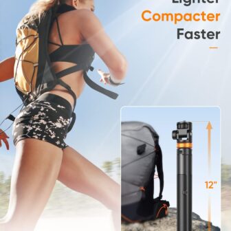 EUCOS 62" Phone Tripod, Tripod for iPhone & Selfie Stick Tripod with Remote, Extendable Phone Tripod Stand & Travel Tripod, Solidest Cell Phone Tripod Compatible with iPhone/Android - Image 5
