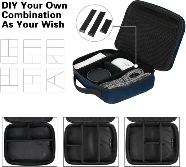 MATEIN Electronics Organizer Travel Case, Water Resistant Portable Travel Cord Organizer for Earphone, Power Bank, and Flash Drive, Universal Carry Case for Cables, Tech Gifts for Men, Navy Blue - Image 6