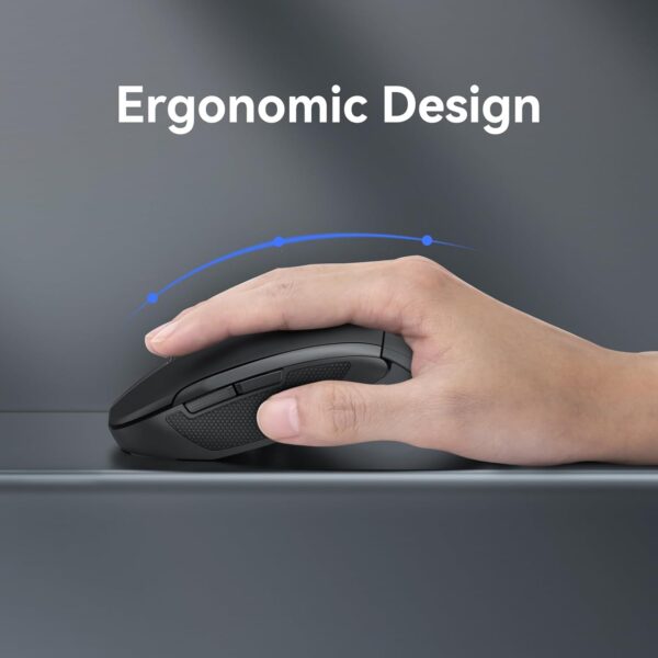 TECKNET Folding Wireless Mouse, 2.4G Travel Mouse Portable 3 Adjustable DPI 2000/1500/1000 Compatible with Notebook, PC, Computer, 2-Year Battery Life - Image 4
