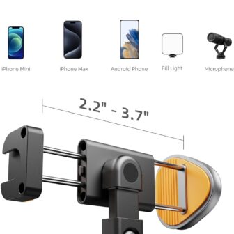 TODI 63" Cell Phone Selfie Stick Tripod, Portable Tripod for iPhone with Wireless Remote, Extendable Smartphone Stand, All-in-1, Compatible with iPhone/Android - Image 4