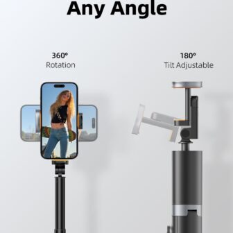 TODI 63" Cell Phone Selfie Stick Tripod, Portable Tripod for iPhone with Wireless Remote, Extendable Smartphone Stand, All-in-1, Compatible with iPhone/Android - Image 6