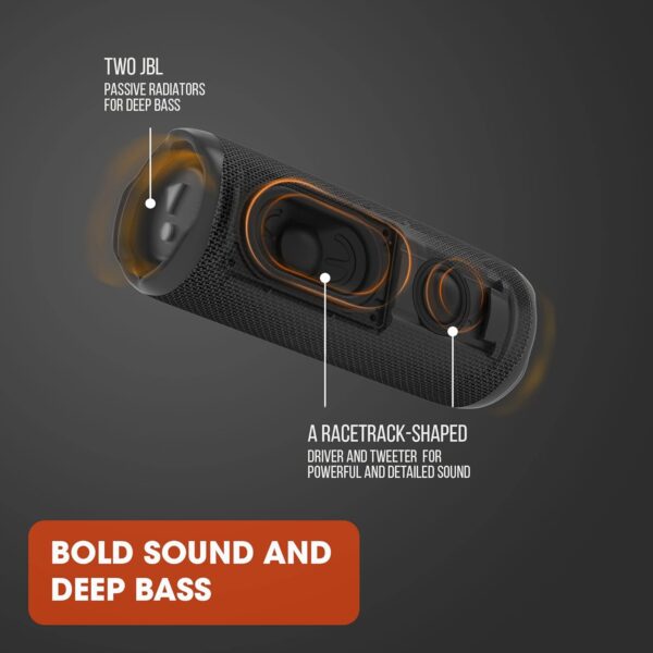 JBL Flip 6 - Portable Bluetooth Speaker, powerful sound and deep bass, IPX7 waterproof, 12 hours of playtime, JBL PartyBoost for multiple speaker pairing for home, outdoor and travel (Blue) - Image 4