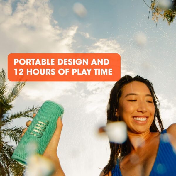 JBL Flip 6 - Portable Bluetooth Speaker, powerful sound and deep bass, IPX7 waterproof, 12 hours of playtime, JBL PartyBoost for multiple speaker pairing for home, outdoor and travel (Blue) - Image 5
