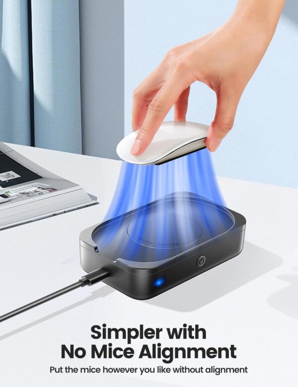 meatanty [Easier-to-Use Mouse Jiggler, 100% Undetectable Mouse Mover, Automatic Mouse Shaker Wiggler Computer Moving Device Pad, Mechanical Random Vibration for Office Remote Work and Life Balance - Image 3