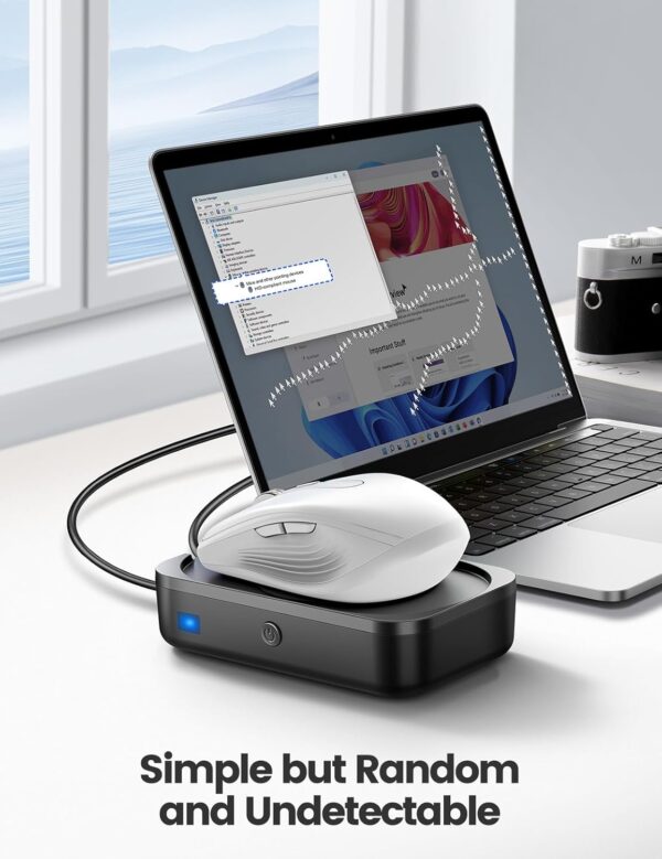 meatanty [Easier-to-Use Mouse Jiggler, 100% Undetectable Mouse Mover, Automatic Mouse Shaker Wiggler Computer Moving Device Pad, Mechanical Random Vibration for Office Remote Work and Life Balance - Image 4
