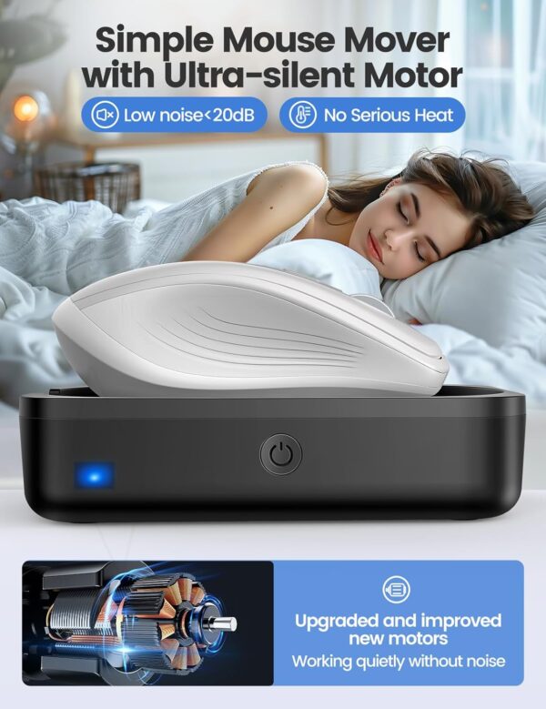 meatanty [Easier-to-Use Mouse Jiggler, 100% Undetectable Mouse Mover, Automatic Mouse Shaker Wiggler Computer Moving Device Pad, Mechanical Random Vibration for Office Remote Work and Life Balance - Image 6