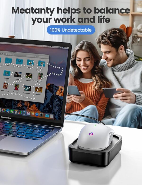meatanty [Easier-to-Use Mouse Jiggler, 100% Undetectable Mouse Mover, Automatic Mouse Shaker Wiggler Computer Moving Device Pad, Mechanical Random Vibration for Office Remote Work and Life Balance - Image 7