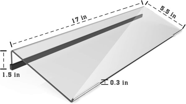 Acrylic Tilted Computer Keyboard Stand for Ergonomic Typing, Keyboard Tray Holder with Silicone Non-Slip Case, Clear - Image 5