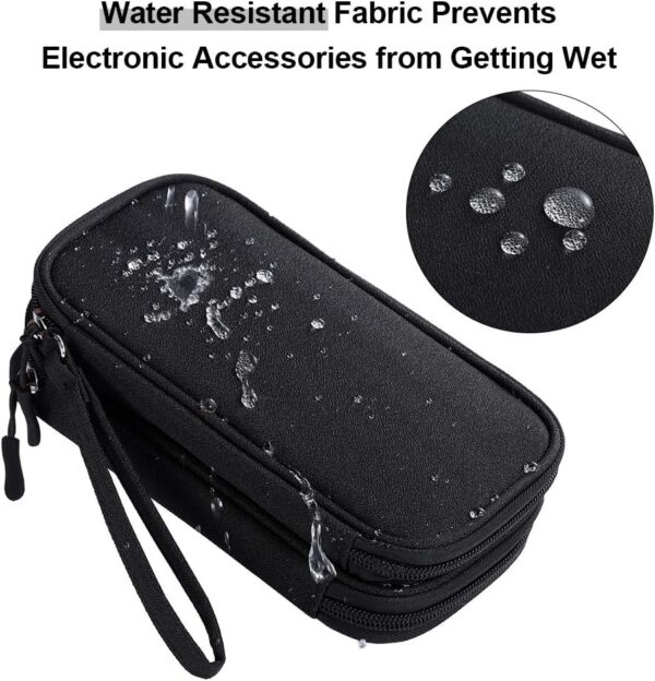 DDgro Electronics Travel Organizer, Tech Accessories Pouch Bag for Cables/Charger & Cords/Power Bank/Magic Mouse/Earphone (Small, Black) - Image 4