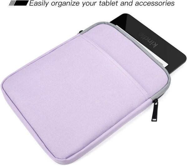 6.8 Inch Tablet Sleeve for Amazon Fire HD 7, Amazon Kindle Paperwhite 6.8"/ Kindle 6 11th 2022, Kobo Clara 2E e-Reader 6" Sleeve Bag, Purple - Image 3