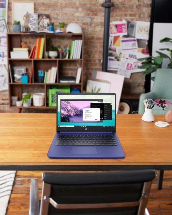 HP 14 Laptop, Intel Celeron N4020, 4 GB RAM, 64 GB Storage, 14-inch HD Touchscreen, Windows 11 Home, Thin & Portable, 4K Graphics, One Year of Microsoft 365 (14-dq0050nr, Indigo Blue) - Image 8