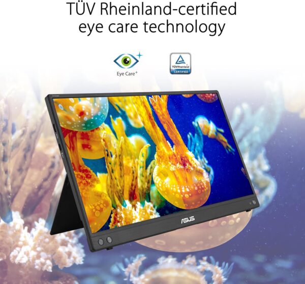 ASUS ZenScreen 16” (15.6 inch viewable) 1080P USB-C Portable Monitor (MB16AHV) - Full HD, IPS, Blue Light Filter, Anti-glare, Mini HDMI, Kickstand, Tripod Mountable, Protective Sleeve, 3 year warranty - Image 8
