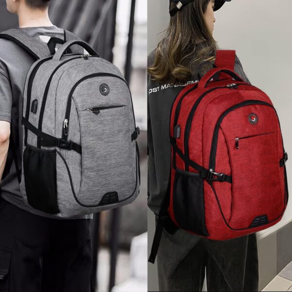 SHRRADOO Anti Theft Laptop Backpack Travel Backpacks with usb Charging Port for Women Men College Backpack Computer Bag Fits 17 Inch Laptop,Red - Image 7