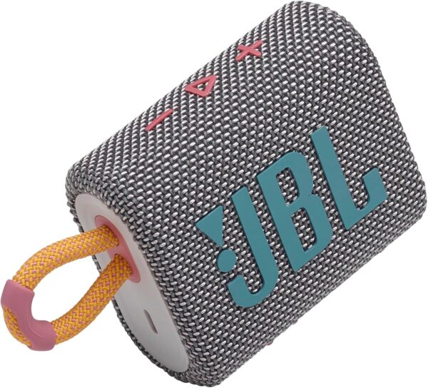 JBL Go 3 - Portable Mini Bluetooth Speaker, big audio and punchy bass, IP67 waterproof and dustproof, 5 hours of playtime, speaker for home, outdoor and travel (Grey) - Image 5