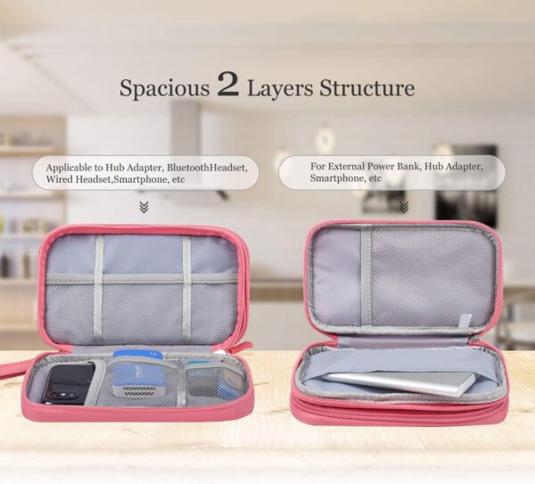 Electronic Organizer Travel USB Cable Accessories Bag/Case,Waterproof for Power Bank,Charging Cords,Chargers,Mouse,Earphones Flash Driver - Image 5