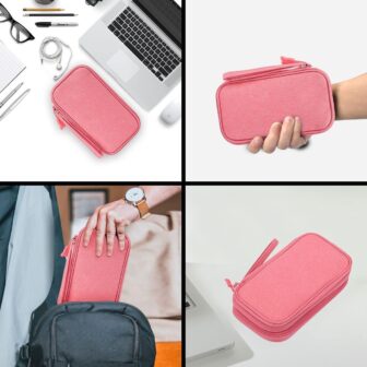 Electronic Organizer Travel USB Cable Accessories Bag/Case,Waterproof for Power Bank,Charging Cords,Chargers,Mouse,Earphones Flash Driver - Image 7