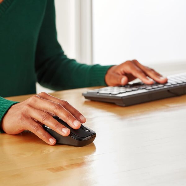 Amazon Basics 2.4 Ghz Wireless Optical Computer Mouse with USB Nano Receiver, Black - Image 6