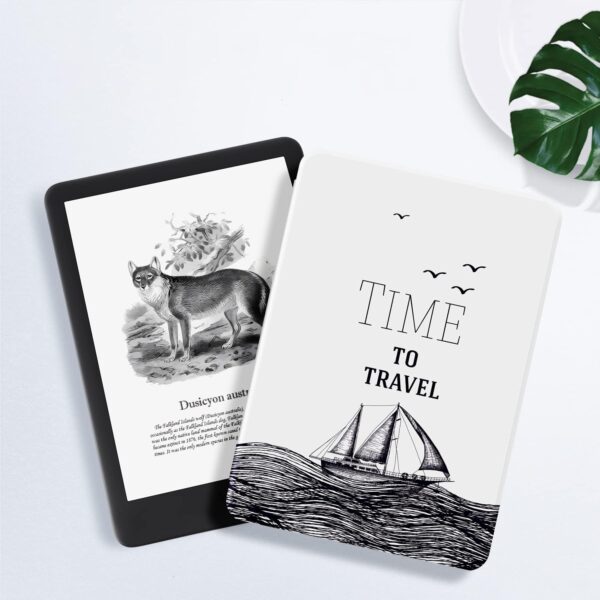 Ayotu Case for All-New 6.8" Kindle Paperwhite (11th Generation- 2021 Release) - PU Leather Cover with Auto Wake/Sleep - Fits Amazon Kindle Paperwhite Signature Edition, The Time To Travel - Image 7