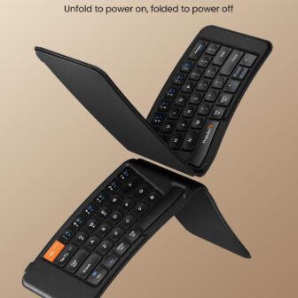 ProtoArc Ergonomic Foldable Keyboard, XK03 Split Folding Travel Bluetooth Keyboard, Ultra Slim, Portable for iPad, iPhone, Tablet, Laptop, PC - Image 4