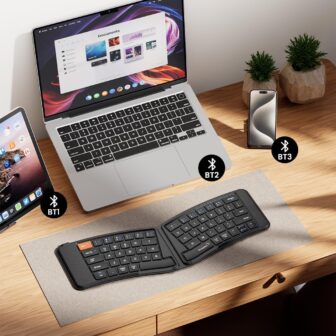 ProtoArc Ergonomic Foldable Keyboard, XK03 Split Folding Travel Bluetooth Keyboard, Ultra Slim, Portable for iPad, iPhone, Tablet, Laptop, PC - Image 5