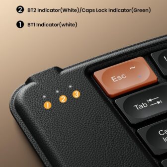 ProtoArc Ergonomic Foldable Keyboard, XK03 Split Folding Travel Bluetooth Keyboard, Ultra Slim, Portable for iPad, iPhone, Tablet, Laptop, PC - Image 6