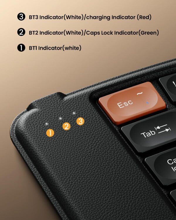 ProtoArc Ergonomic Foldable Keyboard, XK03 Split Folding Travel Bluetooth Keyboard, Ultra Slim, Portable for iPad, iPhone, Tablet, Laptop, PC - Image 6
