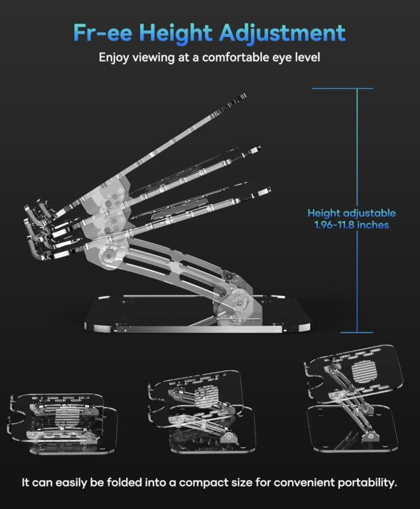 Adjustable Foldable Laptop Stand, Portable Ergonomic Computer Stand for Laptop, Compatible with 10 to 15.6 Inches Notebook Computers - Image 3
