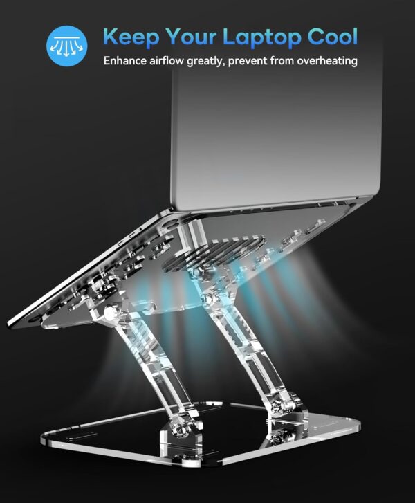 Adjustable Foldable Laptop Stand, Portable Ergonomic Computer Stand for Laptop, Compatible with 10 to 15.6 Inches Notebook Computers - Image 4
