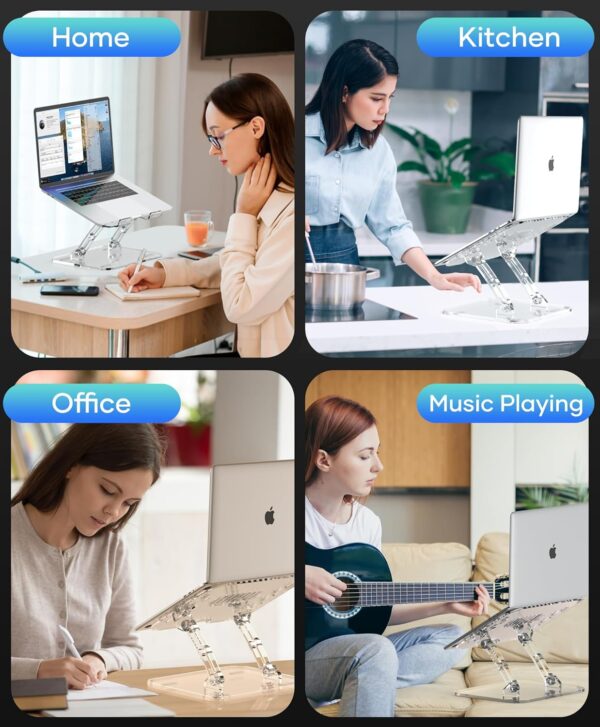 Adjustable Foldable Laptop Stand, Portable Ergonomic Computer Stand for Laptop, Compatible with 10 to 15.6 Inches Notebook Computers - Image 9