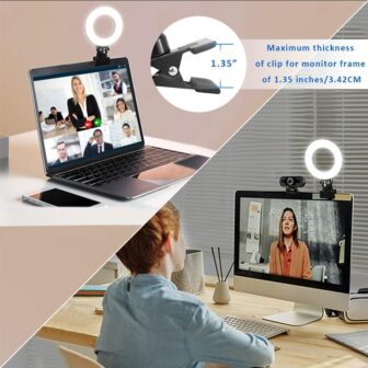 Video Conference Lighting Kit, Ring Light for Monitor Clip On,for Remote Working, Distance Learning,Zoom Call, Self Broadcasting and Live Streaming, Computer Laptop Video Conferencing - Image 4