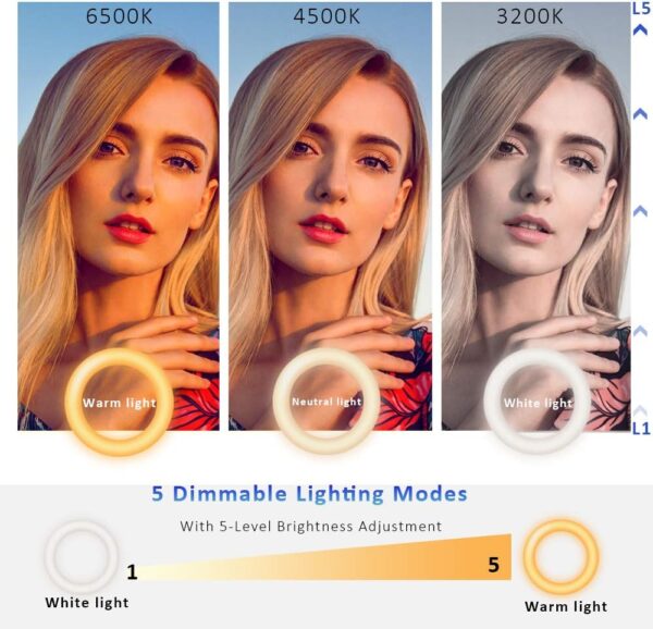 Video Conference Lighting Kit, Ring Light for Monitor Clip On,for Remote Working, Distance Learning,Zoom Call, Self Broadcasting and Live Streaming, Computer Laptop Video Conferencing - Image 5
