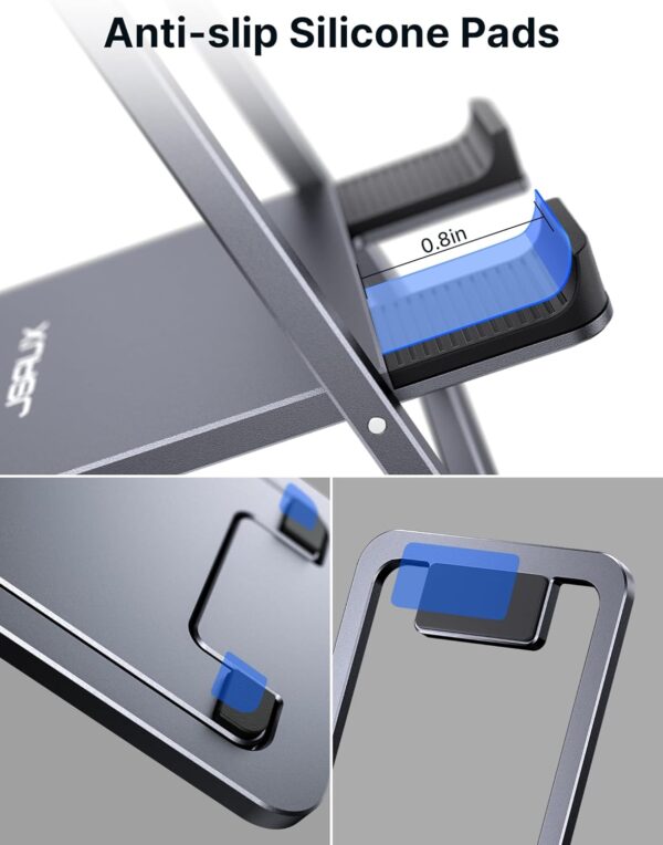 JSAUX Universal Tablet Stand, Portable Foldable Tablet Holder for Desk Compatible with iPad mini/Air, Samsung Galaxy Tab, Kindle Fire, Steam Deck, Switch 2, ROG Ally, iPhone and Other Tablets-Gray - Image 6