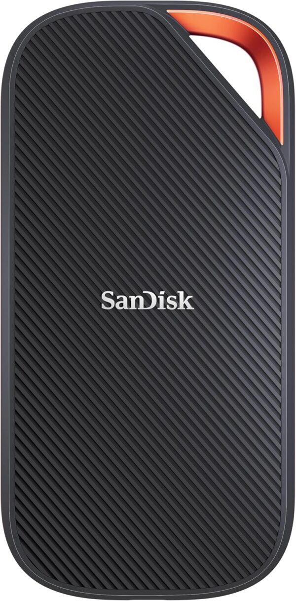 SanDisk 4TB Extreme PRO Portable SSD with USB4, Up to 3800 MB/s Read and 3700MB/s Write, USB-C, USB 3.2, Backwards Compatible, IP65 Water and Dust Resistance - SDSSDE82-4T00-G25