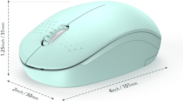 seenda Wireless Mouse, 2.4G Noiseless Mouse with USB Receiver - Portable Computer Mice for PC, Tablet, Laptop with Windows System - Mint Green - Image 6