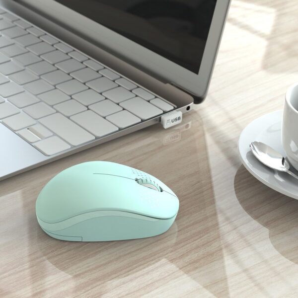 seenda Wireless Mouse, 2.4G Noiseless Mouse with USB Receiver - Portable Computer Mice for PC, Tablet, Laptop with Windows System - Mint Green - Image 7