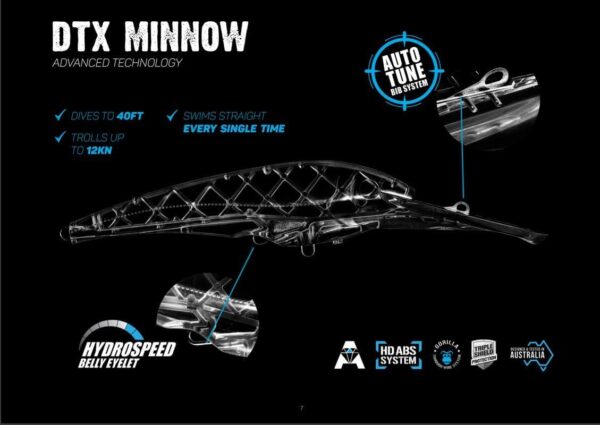 Nomad Design DTX Minnow 140 with Patented Autotune System - Distressed Baitfish Swimming Action, Hydrospeed Belly Eyelet for Faster Trolling - Image 5