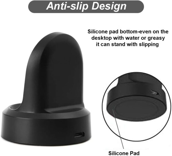 Emilydeals for Gear S3 Charger, Replacement Charging Cradle Dock for Samsung Gear S3 Classic/Frontier Smart Watch (Black) - Image 5