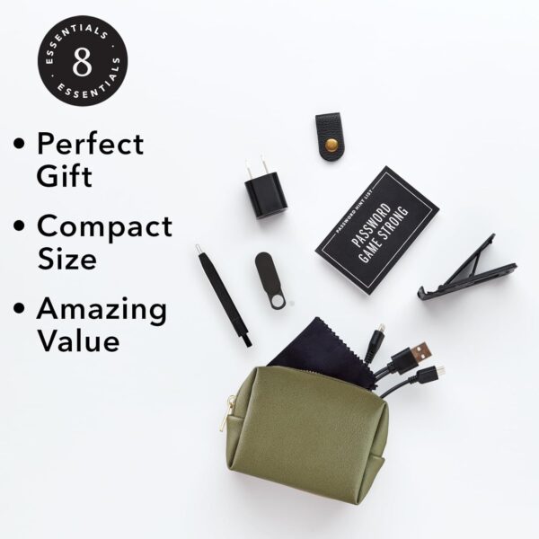 Pinch Provisions Mid-Size Tech Kit, Includes 8 Professional Technology Essentials, Perfect for Remote Work, Personal Office Accessories, & Gifting at Work (Olive) - Image 4