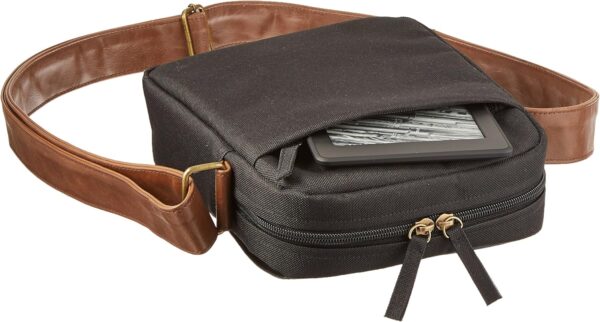 caseable shoulder travel bag for Kindle in black / grey - Image 3