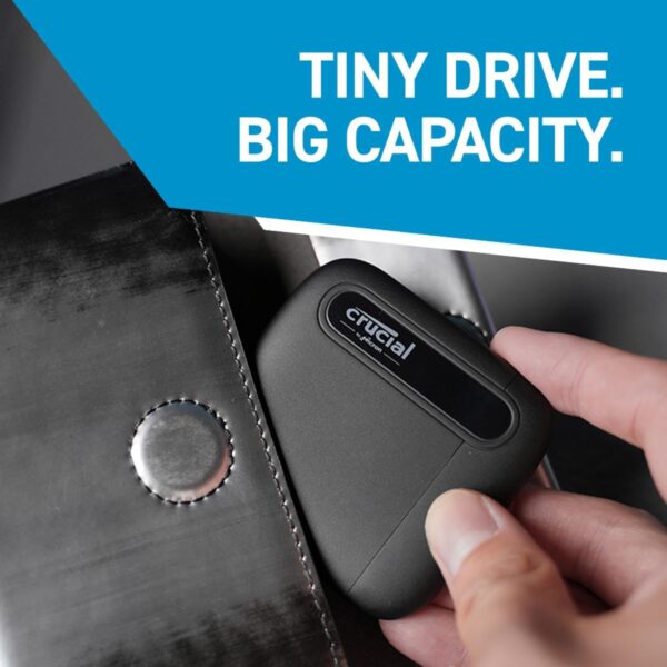 Crucial X6 1TB Portable SSD - Up to 800MB/s - PC and Mac - USB 3.2 USB-C External Solid State Drive - CT1000X6SSD9 - Image 5