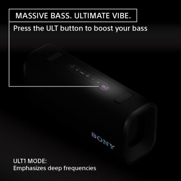 Sony ULT Field 3 Wireless Portable Bluetooth Speaker, IP67 Waterproof, Dustproof, Rustproof, and Shockproof with Enhanced Bass, 24 Hour Battery and Shoulder Strap (SRSULT30W), Off White - Image 3
