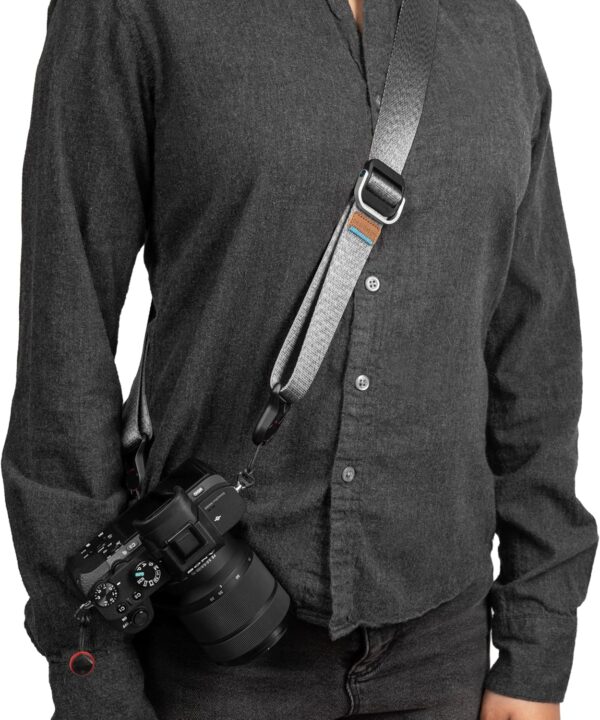 Peak Design Slide Lite Camera Strap, Ash, Configurable as a Sling, Neck or Shoulder Strap, Quick Release and Connection, Smooth and Grippy Side, Camera Straps for Photographers, 200 lb Capacity - Image 4