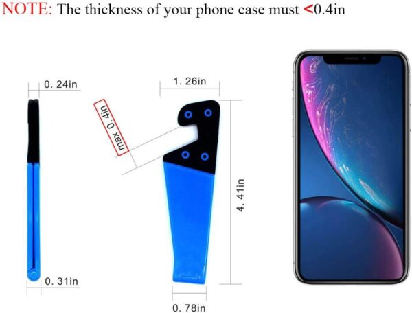 Portable Cell Phone Stand for Desk, Foldable Pocket Travel Mobile Phone Holder, Upgrade Universal V Smartphone Kickstand Mount Compatible with iPhone IPads Tablet Kindle Android, Pack of 3 - Image 4