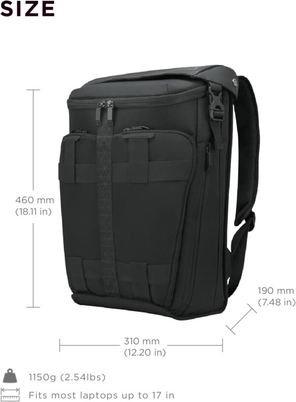 Lenovo Legion Active 17-inch Gaming Backpack - Black - Laptop Compartment - Durable & Water Resistant - Water Bottle Pocket - Image 7