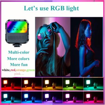 for iPhone Vlogging Kit, Vlogging Kit for Andriod Phone with Two Tripods RGB Light Lavalier Microphone Remote for YouTube Tiktok Content Creator (Total Height 20 in to 50 in) - Image 4