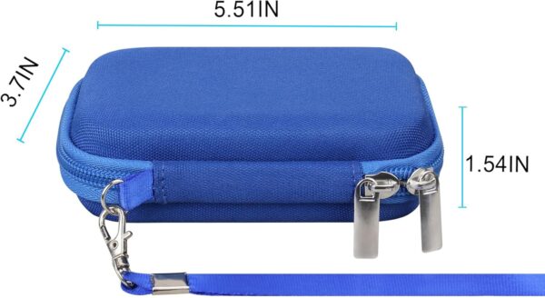 Lacdo Hard Carrying Case for Samsung T7 Shield/Samsung T7 / Touch Portable Solid State Drives 500GB 1TB 2TB 4TB USB 3.2 External SSD Hard EVA Shockproof Storage Travel Bag, Blue - Image 5