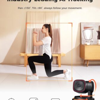 OBSBOT Tiny 2 Lite 4K Webcam for PC, AI Tracking PTZ Streaming Camera with 1/2" Sensor, Gesture Control, 60 FPS, HDR, Microphones, Web Camera for Desktop Computer, Laptop, Meeting, Video Calls, etc. - Image 3