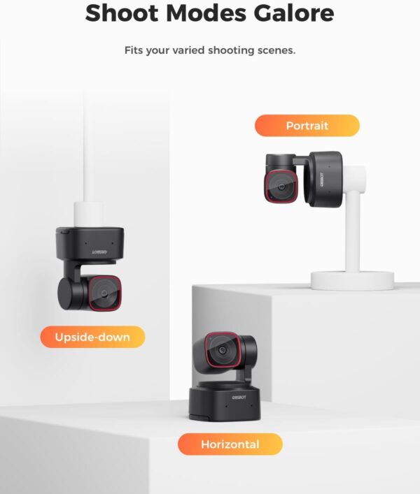 OBSBOT Tiny 2 Lite 4K Webcam for PC, AI Tracking PTZ Streaming Camera with 1/2" Sensor, Gesture Control, 60 FPS, HDR, Microphones, Web Camera for Desktop Computer, Laptop, Meeting, Video Calls, etc. - Image 6